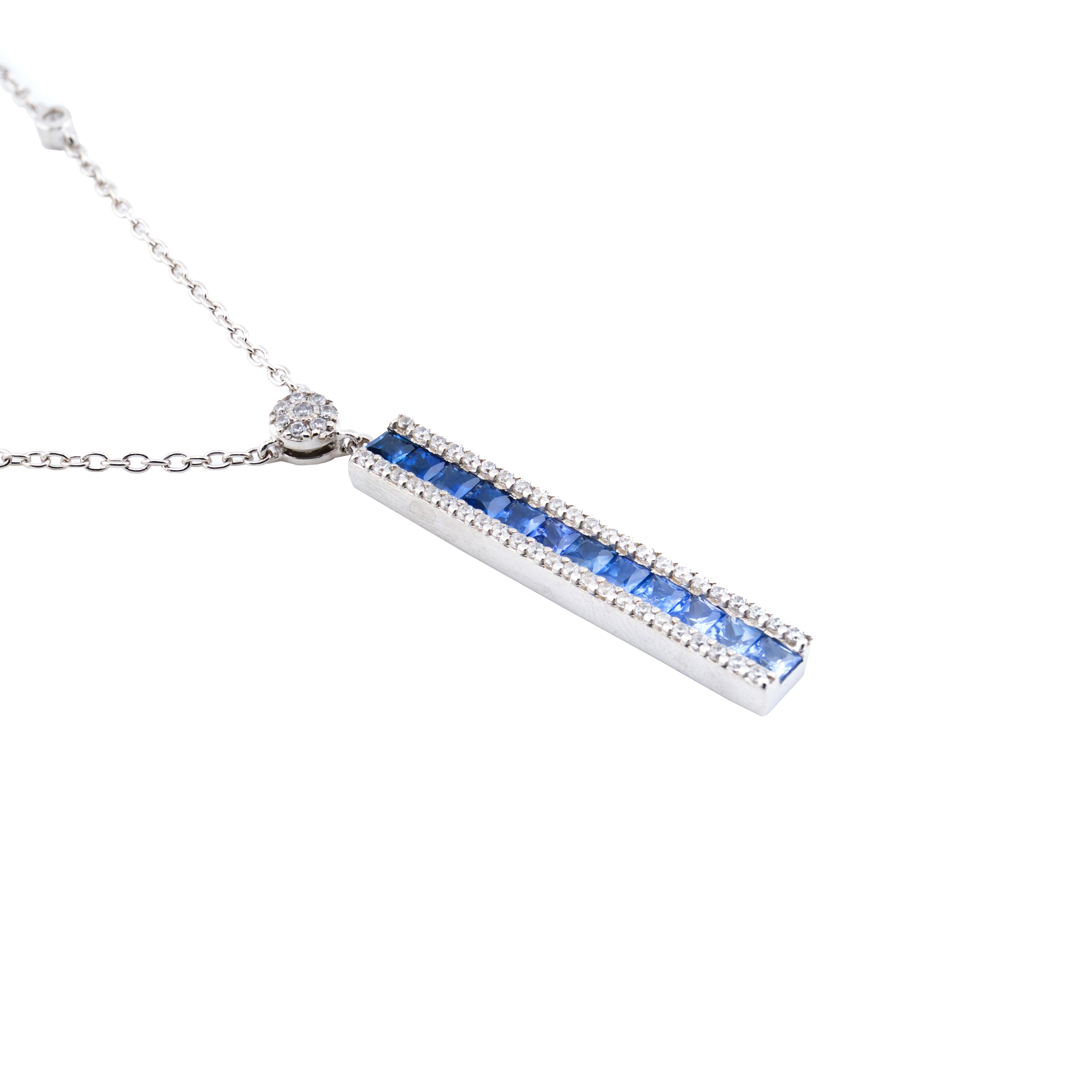 Blue Ombré Sapphire Necklace