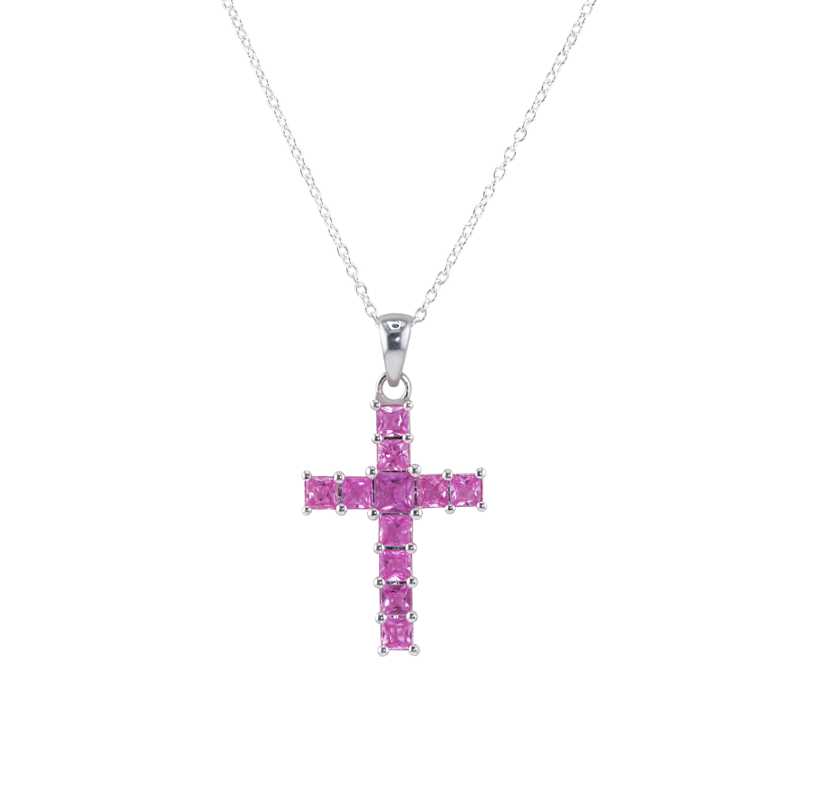 Sapphire Cross Pendant